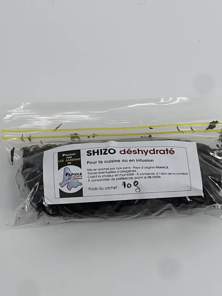 Shiso séchée "sachet de 10g" pour la cuisine et infusion 