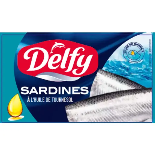 sardine à l'huile de tournesol 120g